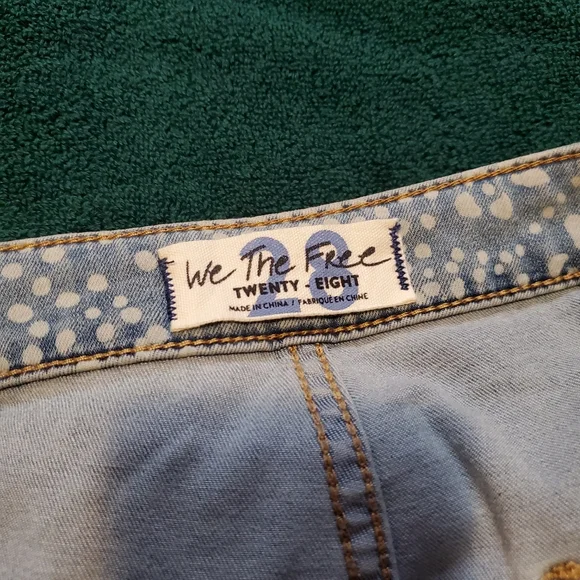 💖Free People / We The Free Pull On Printed Flared Jeans - Picture 12 of 13